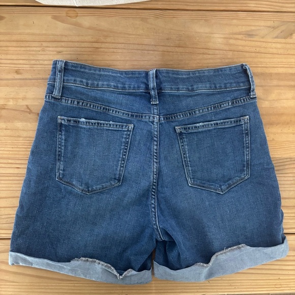 St. John's Bay Blue Jean Shorts Distressed Cut-Off Style - Picture 2 of 7